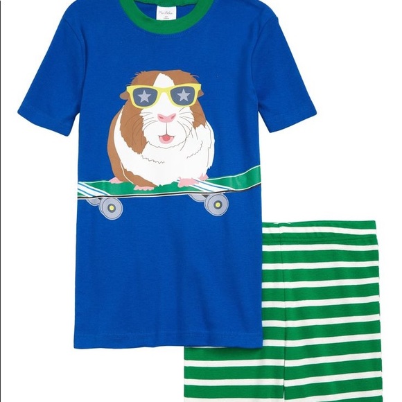 MINI BODEN kids boys SNUG FIT BLUE GUINEA PIG SHORT JOHN PAJAMAS - Picture 6 of 6